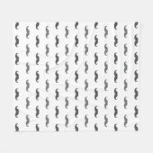 Schnurrbart nahtloses Muster Fleecedecke (Vorderseite (Horizontal))