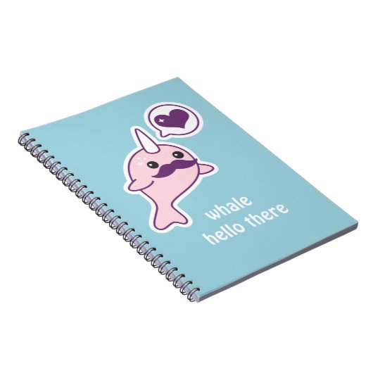 Schnurrbart Narwhal Notizblock (Rechte Seite)