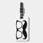 Schnurrbart-Nerd Gepäckanhänger (Vorderseite vertikal)