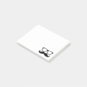 Schnurrbart-Nerd-Schwarz-Grafik Post-it Klebezettel (angewinkelt)