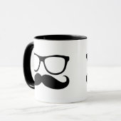 Schnurrbart-Nerd Tasse (Vorderseite Links)