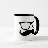 Schnurrbart-Nerd Tasse (VorderseiteRechts)