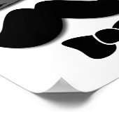 Schnurrbart, Oberhut, Bugs-Krawatte und Perlposter Poster (Ecke)