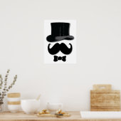 Schnurrbart, Oberhut und Bugposter, Krawatte Poster (Küche)