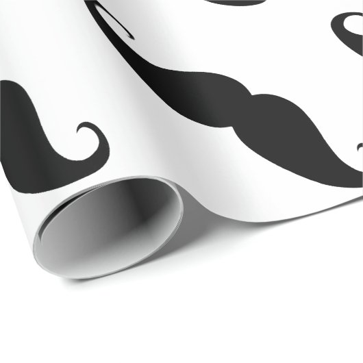 Schnurrbart-Packpapier für alle Feiertage Geschenkpapier (Rolleneckpunkt)