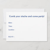 Schnurrbart-Party: Comic staches Einladung (Rückseite)