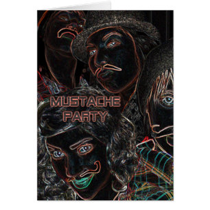 Schnurrbart-Party: Neonstränge