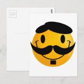 Schnurrbart Postkarte (Vorne/Hinten)