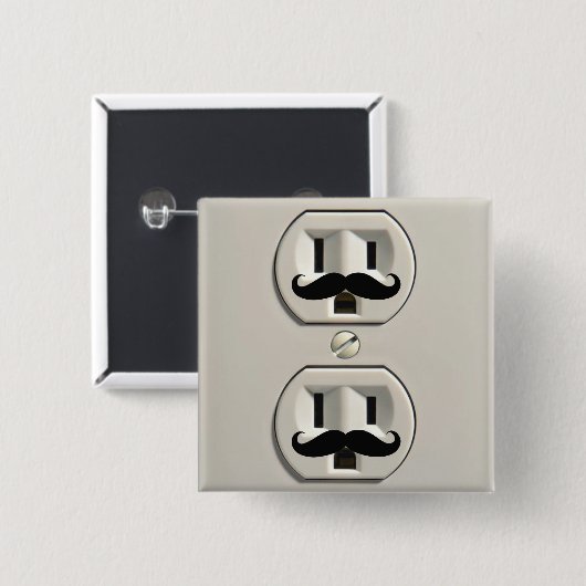 Schnurrbart-Powerausgang Button (Vorne & Hinten)