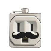 Schnurrbart-Powerausgang Flachmann (Vorderseite)