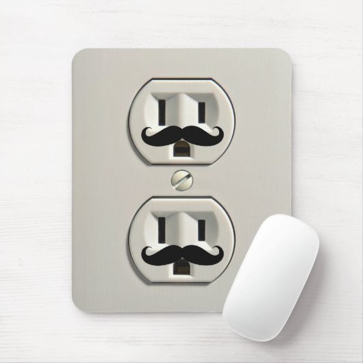 Schnurrbart-Powerausgang Mousepad (Mit Mouse)