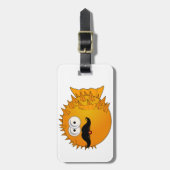 Schnurrbart-Puffer-Fische Gepäckanhänger (Vorderseite vertikal)