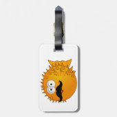 Schnurrbart-Puffer-Fische Gepäckanhänger (Rückseite vertikal)