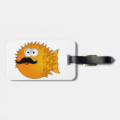 Schnurrbart-Puffer-Fische Gepäckanhänger (Rückseite horizontal)