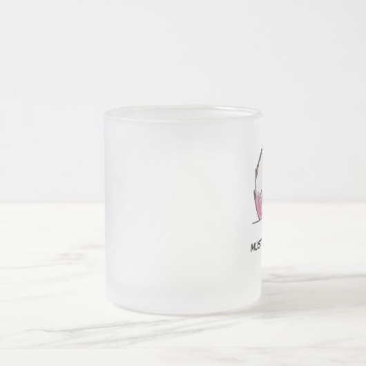 Schnurrbart-Regel-mattierte Tasse (Mittel)