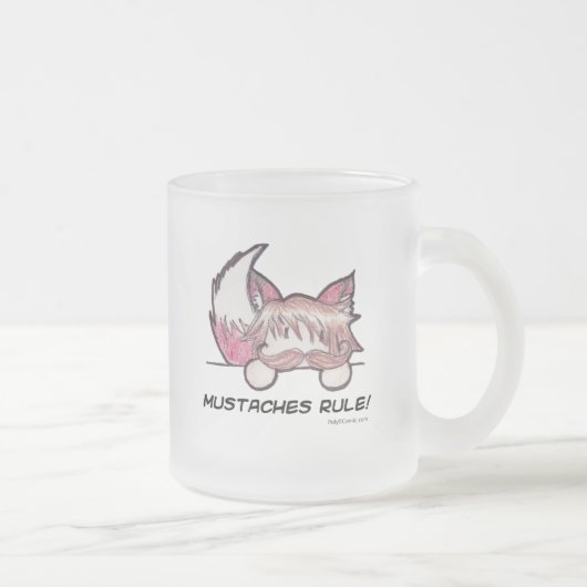 Schnurrbart-Regel-mattierte Tasse (Rechts)