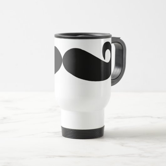 Schnurrbart-Reise-Tasse Reisebecher (VorderseiteRechts)