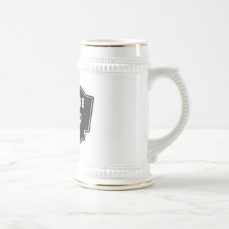 Schnurrbart-Reiter-Bier Stein Bierglas