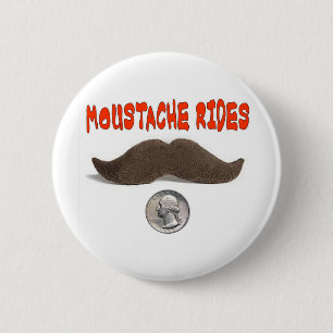 SCHNURRBART REITET 25 CENTS BUTTON