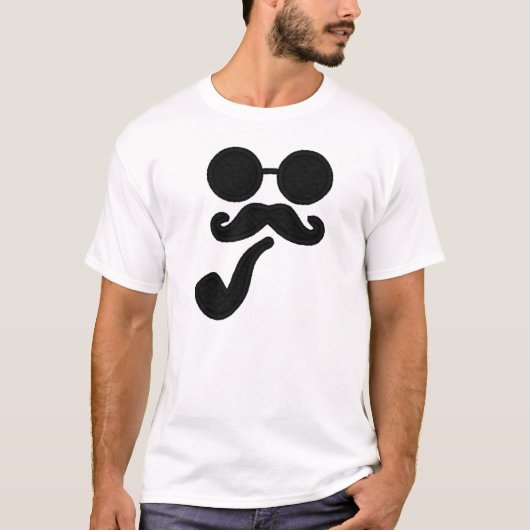 Schnurrbart-Rohr-T - Shirt (Vorderseite)