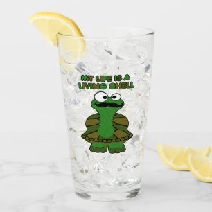 Schnurrbart-Schildkröte Lebende Schale Glas