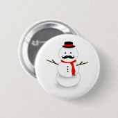 Schnurrbart-Schneemannknopf Button (Vorne & Hinten)