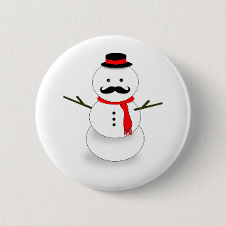 Schnurrbart-Schneemannknopf Button