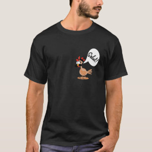 Schnurrbart Schnurrbart Lustiges Huhn T-Shirt