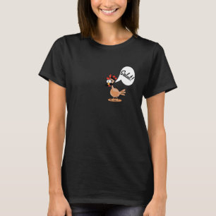 Schnurrbart Schnurrbart Lustiges Huhn T-Shirt
