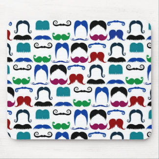 Schnurrbart-Schnurrbart-Retro Muster Mousepad