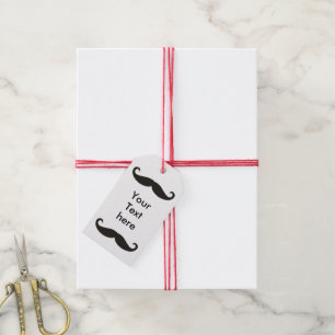 Schnurrbart/Schnurrbart/Schnurrbart + Ihr Text Geschenkanhänger
