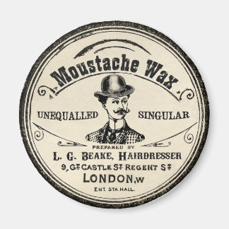 Schnurrbart Schnurrbart-Wachs Vintage-Magnet Magnet