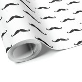 Schnurrbart schwarz Muster einfache Geburtstag Geschenkpapier (Rolleneckpunkt)
