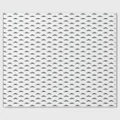 Schnurrbart schwarz Muster einfache Geburtstag Geschenkpapier (Flach)