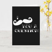 Schnurrbart Sie eine Frage Karte (Gelbe Blume)