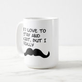 Schnurrbart-Spaß Kaffeetasse (Vorderseite Links)