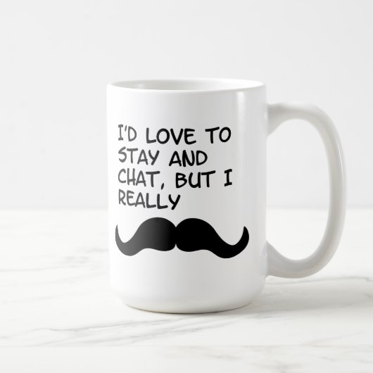 Schnurrbart-Spaß Kaffeetasse (Rechts)