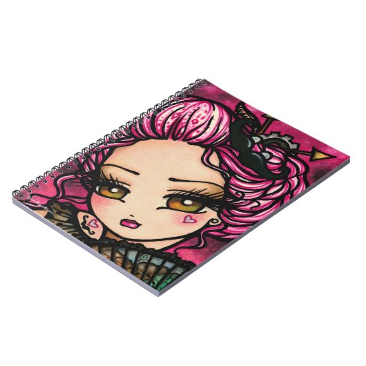 Schnurrbart Steampunk Notizblock (Linke Seite)