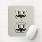 Schnurrbart-Steckdose Mousepad (Mit Mouse)