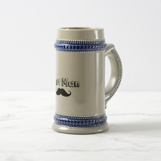 Schnurrbart Stein Bierglas (VorderseiteRechts)