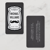 Schnurrbart/Streifen (schwarz) Visitenkarte (Vorne/Hinten)