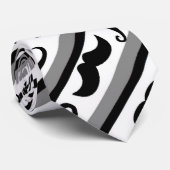 Schnurrbart Stripes Krawatte (Gerollt)