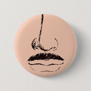 Schnurrbart-Surrealist-Pinback Button