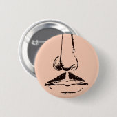 Schnurrbart-Surrealist-Pinback Button (Vorne & Hinten)