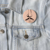 Schnurrbart-Surrealist-Pinback Button (Beispiel)