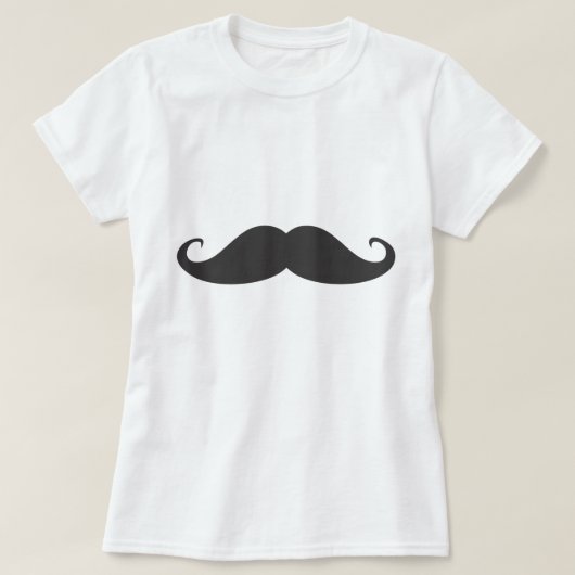 Schnurrbart T-Shirt (Design vorne)