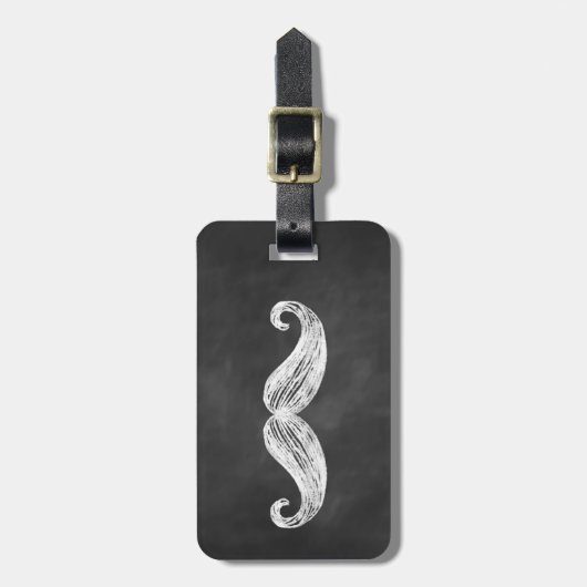 Schnurrbart-Tafel-Gepäckanhänger Gepäckanhänger (Vorderseite vertikal)