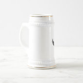 Schnurrbart-Tasse Bierglas (Vorderseite Links)