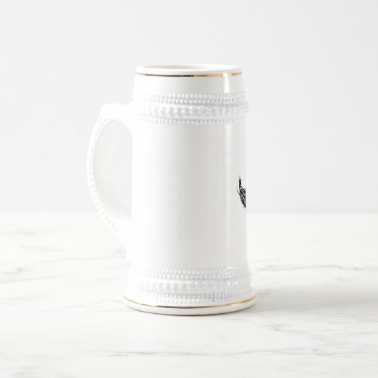 Schnurrbart-Tasse Bierglas (Vorderseite Links)