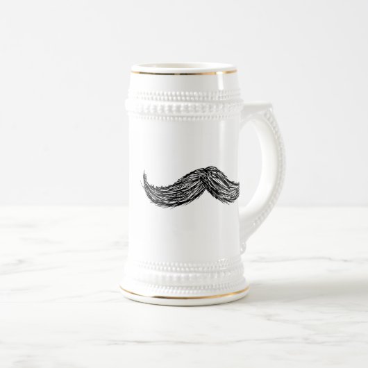 Schnurrbart-Tasse Bierglas (VorderseiteRechts)